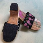 Flamingo NWOB Beat Feet Beaded Wooded Slides 8 Photo 4