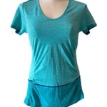 Odlo aqua short sleeve performance top sz S Blue Photo 0