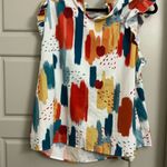 SheIn Colorful' Ruffle Sleeve Top Photo 3