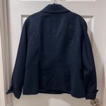 Talbots Navy Textured Double-Breasted Peacoat Jacket Classic Nautical -SZ 14 Photo 1