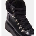 Steve Madden  Reyen Black Leather Shearling Boots Photo 1
