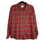 Fantastic Fawn  Red Plaid Button Down Shirt Photo 0