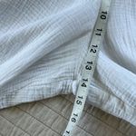 Japna  100% gauze cotton white boho pull on elastic waist wide leg pants XL​​ Photo 9