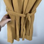 Parachute Womens Small Mustard Yellow Cotton Muslin Gauze Cloud Robe Photo 1