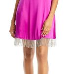 Nicholas‎ Isabella Embellished Silk Mini Dress in Magenta Pink Photo 0