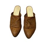 Chinese Laundry Woven Mule Clog Heels Womens 8.5 Brown Slip On Coastal Boho Photo 1