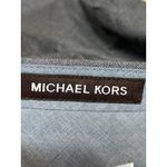 Michael Kors Gray Pleated High Rise Slim Fit Straight Leg Trouser Dress Pants 29 Photo 3