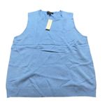 Ann Taylor NWT  100% Cashmere Sweater Vest Blue Soft Top Womens‎ Size XXL Photo 0