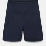 Girlfriend Collective  Navy Blue High Waisted Run Short Photo 0