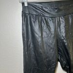 Commando  Black Faux Leather Joggers Women's Medium going out alt grunge party Photo 2
