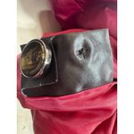 Liz Claiborne Water Resistant Chili Red Rain Trench Coat Women's Size Small Photo 5