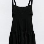 ZARA dress little black balloon cut out fitted bodycon evening cocktail party Photo 12