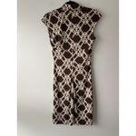 Trina Turk Women's Brown Patterned Silk Jersey Shift Dress Size 2 Business Photo 4