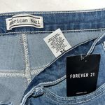 American Bazi Forever21 NWT Size 3X Blue Denim Distressed Jeans Photo 2