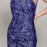 Saylor “Jessa” Floral Lace Mini Dress Navy Size M Photo 0