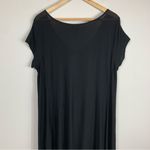 Eileen Fisher  Black Button Front Maxi Dress Photo 6