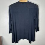 J Jill Wearever Collection Cardigan Sz 2X Navy Blue Rayon Stretch Travel Office Photo 3