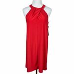 Cynthia Steffe  Dress Womens Small Halter‎ Shift Red Keyhole Party S $178 New Photo 2