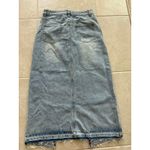 High Rise Denim Skirt Womens Size Medium Slit Southwestern Western Desert Boho Blue Photo 3