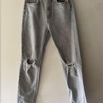 ZARA  Distressed Mom Jeans Grey Wash Size 0 Photo 1