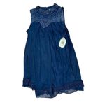 Altar'd State  Blue Lace‎ Embellished Sleeveless Dress MEDIUM Sheer Flowy NWT Photo 1