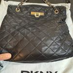 DKNY Black Quilted Women's Bag. Preloved. Photo 2
