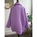 Womens 1X Lavender‎ Purple Quilted Coat Jacket Collared Button Front Photo 1