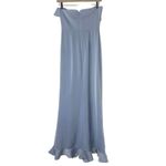 NBD  Luna Gown Blue Ruffle with Leg Slit NEW Photo 3