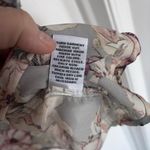 Womens Gray pink casual business vacation Floral Button Up blouse size Large Photo 4