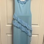 Unbranded Ruffled Maxi Dress Blue Size L Photo 7