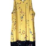 Charter Club  Yellow / Navy Blue Floral Halter Tank Top Size 1X Photo 0