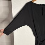 Ralph Lauren Classic Black Jumpsuit Tapered Belted Pockets 3/4 Sleeve Cocktail Photo 5