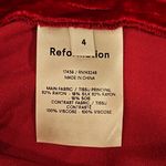 Reformation 💕💕 Chestnut Velvet Babydoll Dress ~ Rhubarb Red 4 NWOT Photo 12