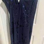 Lulus  navy sequin wrap mini homecoming dress Photo 4