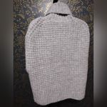 John + Jenn  Gray Cowl Turtleneck Sweater with Waffle Knit Photo 2