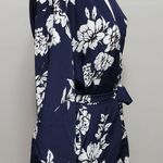 Active USA  navy floral belted kimono size small Photo 3