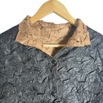 Itsu Popcorn Crinkled Black Brown Reversible Lightweight Jacket Sz M Size M Photo 2