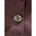 White House | Black Market WHBM Elegant Signature Blazer Size 2 Burgundy Check Photo 6