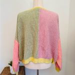 Princess Polly  Pink and Yellow Color-Block Cardigan Photo 4