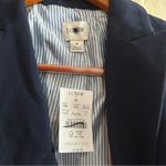 J.Crew  Cotton-Blend Two-Button Blazer Navy‎ Blue Suit Jacket NWT Size 4 Photo 3