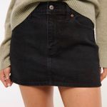 Abercrombie & Fitch  denim mini skirt mid rise black size 27 sold out style NWOT Photo 0