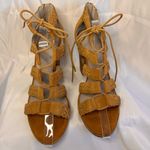 Hinge  Suede Leather Braided Strappy Chunky Heels. Very comfortable! Size 10 Photo 1