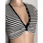 Robin Piccone New. black stripe bikini. XS. Retails $198 Photo 10