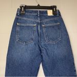 ZARA  High-Rise Straight Leg Dark Wash Raw Hem Jeans Women’s Size 4 100% Cotton Photo 4