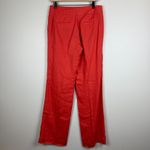 Outback Red 100% Linen Pants Women's 6 Orange Nautical Button Wide Leg Trousers Photo 1