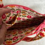 Vera Bradley Folkloric Lizzy Saddle Bag Crossbody Bag Travel Pink Yellow Retro Photo 5