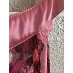 Elle Vintage Y2K  Dress Sleep Floral Sleeveless Ruffle‎ Clueless Sheer Pink L Photo 5