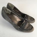 Franco Sarto quilted suede loafers Kitten Heels Womens Size 7.5 Slip On Photo 3