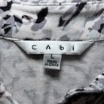 CAbi Knit Shift Shirt Dress Size Large White/Gray/Black Print 3/4 Sleeves #822 Photo 3