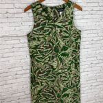 Vintage Harvé Benard Camouflage Floral Doodle Shift Dress Green Size 4 Photo 2